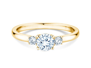 Bague de fiançailles Vivid Petite Diamond en 18K or jaune avec diamants 0,50ct G/SI