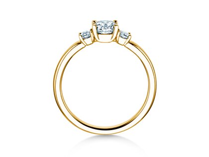 Bague de fiançailles Vivid Petite Diamond en 18K or jaune avec diamants 0,50ct G/SI