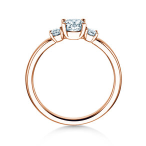 Bague de fiançailles  en 9K or rose avec diamants 0,50ct G/SI