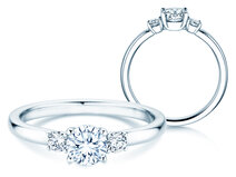 Bague de fiançailles Vivid Petite Diamond en 18K or blanc avec diamants 0,50ct G/SI
