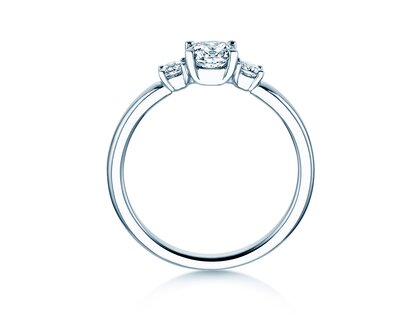 Bague de fiançailles Vivid Petite Diamond en 18K or blanc avec diamants 0,50ct G/SI