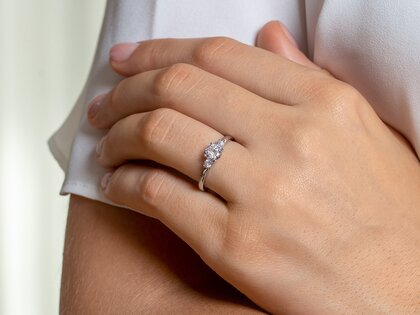 Bague de fiançailles Vivid Petite Diamond en 18K or rose avec diamants 0,60ct G/SI