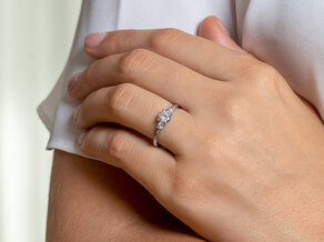 Bague de fiançailles Vivid Petite Diamond en 18K or rose avec diamants 0,60ct G/SI