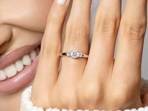 Bague de fiançailles Vivid Petite Diamond en 18K or rose avec diamants 0,60ct G/SI