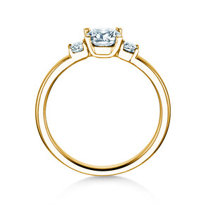 Bague de fiançailles Vivid Petite Diamond en 18K or jaune avec diamants 0,60ct G/SI