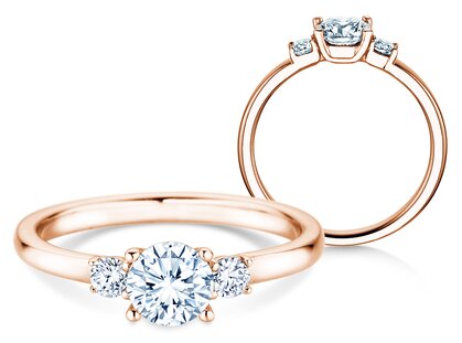 Bague de fiançailles Vivid Petite Diamond en or rose