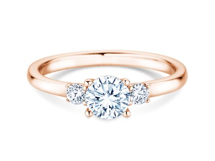 Bague de fiançailles Vivid Petite Diamond en 18K or rose avec diamants 0,60ct G/SI