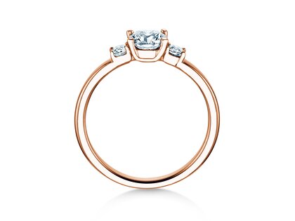 Bague de fiançailles Vivid Petite Diamond en 18K or rose avec diamants 0,60ct G/SI