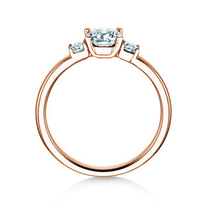 Bague de fiançailles Vivid Petite Diamond en 18K or rose avec diamants 0,60ct G/SI