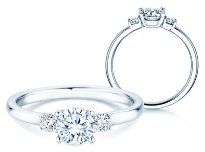 Bague de fiançailles Vivid Petite Diamond en platine 950/- avec diamants 0,60ct G/SI