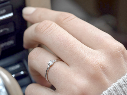 Bague de fiançailles Vivid Petite Diamond en platine 950/- avec diamants 0,30ct G/SI
