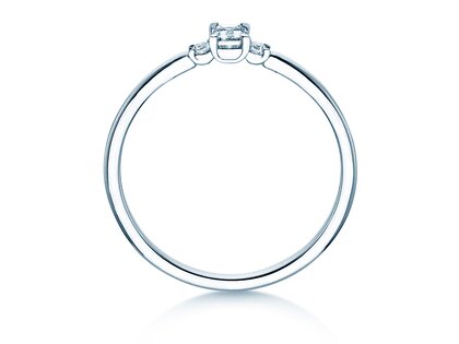 Bague de fiançailles Vivid Petite Emerald Cut en platine