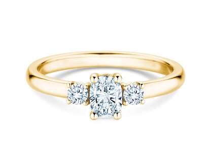 Bague Vivid Petite Oval Cut en 14K or jaune avec diamants 0,50ct G/SI