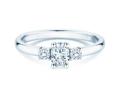 Bague Vivid Petite Oval Cut en 14K or blanc avec diamants 0,50ct G/SI