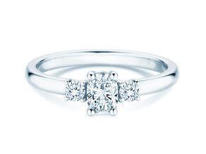 Bague Vivid Petite Oval Cut en 14K or blanc avec diamants 0,50ct G/SI