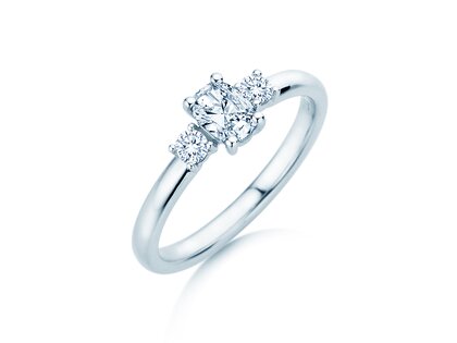 Bague Vivid Petite Oval Cut en 14K or blanc avec diamants 0,50ct G/SI