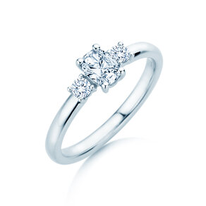 Bague Vivid Petite Oval Cut en 14K or blanc avec diamants 0,50ct G/SI