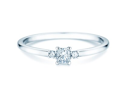 Bague de fiançailles Vivid Petite Radiant Cut en platine