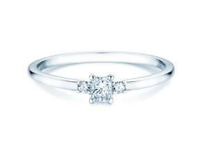Bague de fiançailles Vivid Petite Radiant Cut en platine