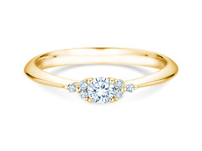 Bague de fiançailles Vivid Diamond en 14K or jaune avec diamants 0,31ct G/SI