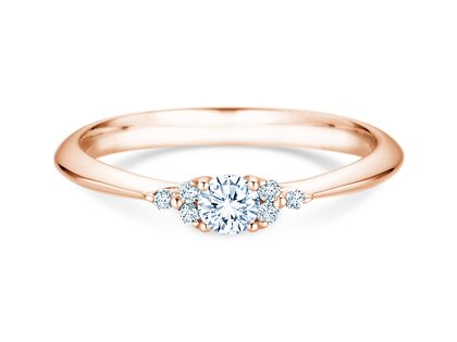 Bague de fiançailles Vivid Diamond en 9K or rose avec diamants 0,31ct