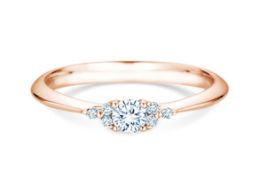 Bague de fiançailles Vivid Diamond en 9K or rose avec diamants 0,31ct