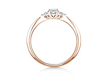 Bague de fiançailles Vivid Diamond en 9K or rose avec diamants 0,31ct