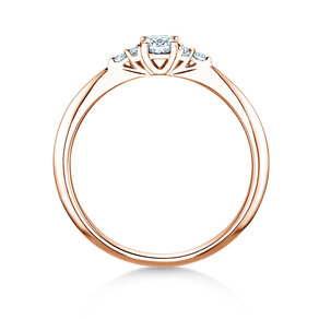 Bague de fiançailles Vivid Diamond en 9K or rose avec diamants 0,31ct