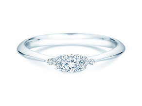 Bague de fiançailles Vivid Diamond en 14K or blanc avec diamants 0,31ct G/SI