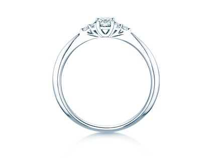 Bague de fiançailles Vivid Diamond en 14K or blanc avec diamants 0,31ct G/SI