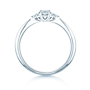 Bague de fiançailles Vivid Diamond en 14K or blanc avec diamants 0,31ct G/SI