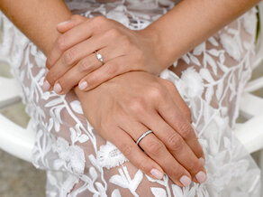 Bague de fiançailles Vivid Diamond en 9K or blanc avec diamants 0,21ct G/SI