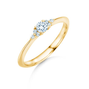 Bague de fiançailles Vivid Diamond en 18K or jaune avec diamants 0,21ct G/SI