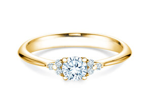 Bague de fiançailles Vivid Diamond en 18K or jaune avec diamants 0,43ct G/SI