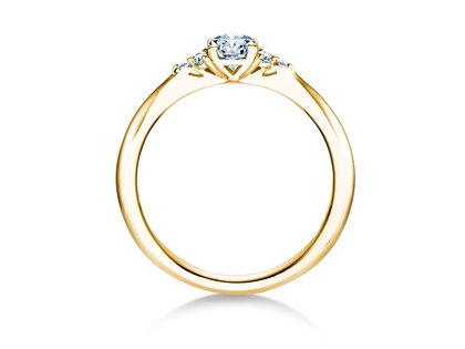 Bague de fiançailles Vivid Diamond en 18K or jaune avec diamants 0,43ct G/SI