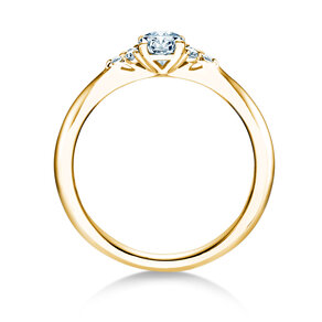 Bague de fiançailles Vivid Diamond en 18K or jaune avec diamants 0,43ct G/SI
