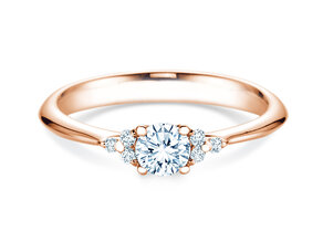Bague de fiançailles Vivid Diamond en 18K or rose avec diamants 0,43ct G/SI