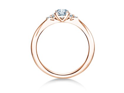 Bague de fiançailles Vivid Diamond en 18K or rose avec diamants 0,43ct G/SI
