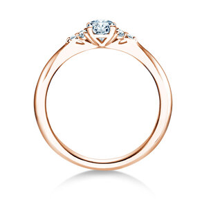 Bague de fiançailles Vivid Diamond en 18K or rose avec diamants 0,43ct G/SI