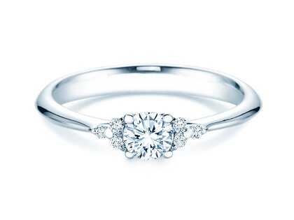Bague de fiançailles Vivid Diamond en 18K or blanc avec diamants 0,43ct G/SI
