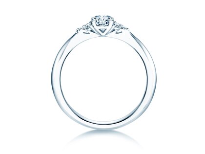 Bague de fiançailles Vivid Diamond en 18K or blanc avec diamants 0,43ct G/SI
