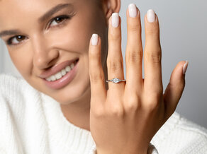 Bague de fiançailles Vivid Diamond en 18K or blanc avec diamants 0,43ct G/SI