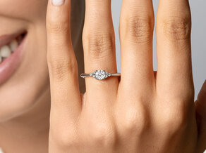 Bague de fiançailles Vivid Diamond en 18K or blanc avec diamants 0,43ct G/SI