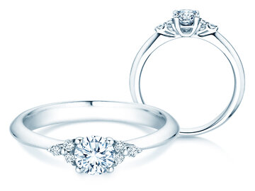 Bague de fiançailles Vivid Diamond en or blanc