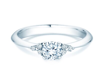 Bague de fiançailles Vivid Diamond en or blanc