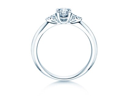 Bague de fiançailles Vivid Diamond en or blanc