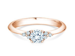 Bague de fiançailles Vivid Diamond en 18K or rose avec diamants 0,59ct G/SI