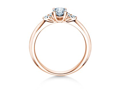Bague de fiançailles Vivid Diamond en 18K or rose avec diamants 0,59ct G/SI