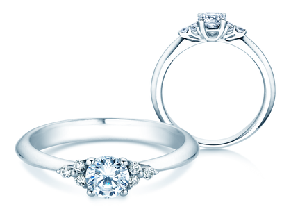 Bague de fiançailles Vivid Diamond en or blanc