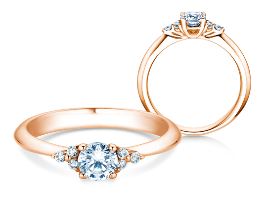 Bague de fiançailles Vivid Diamond en or rose